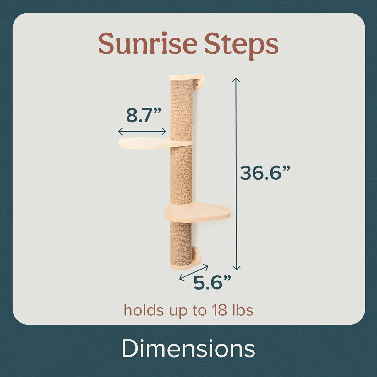 Cat Climbing Wall System – Modern Floating Shelves & Perches for Cats - Sunrise Steps | Ascentials
