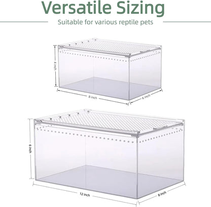 PC Reptile Terrarium, Leopard Gecko Tank, Jumping Spider Enclosure, Lizard Enclosure, Suitable for