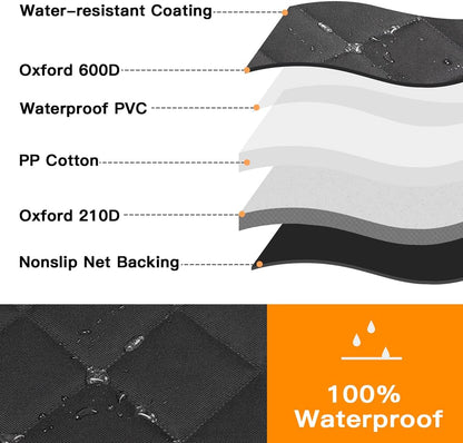 Kytely Dog Car Seat Cover XL, Heavy Duty Dog Seat Cover for Back Seat, 100% Waterproof Nonslip