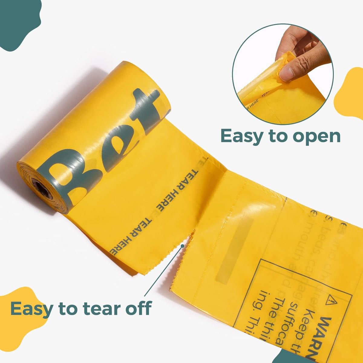 Dog Poop Bags Rolls Biodegradable 100% Leak Proof Thickened Dog Waste Bags -120 Count 8 Rolls