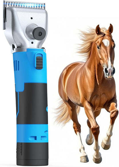 oneisall Cordless Horse Clippers,Professional Horse Grooming Clippers with 2 Batteries,Detachable