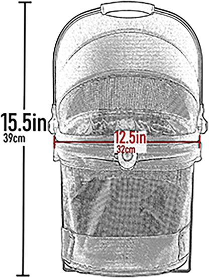 Pet Gear No-Zip View 360 Ultra Lite Pet Safety Carrier & Car Seat for Small Dogs & Cats Push Button