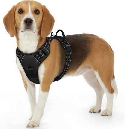Eagloo Dog Harness Small Sized Dog, No Pull Service Vest with Reflective Strips and Control Handle