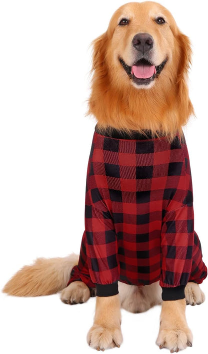 HDE Dog Pajamas One Piece Jammies Jumpsuit Pet Clothes Outfit Stretchy Lightweight Comfy Shirt Pjs