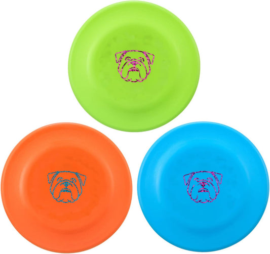 Dog Flying Disc, 3 Pcs Competition Dog Flyer Toy, Soft Indestructible Rubber Lightweight Flying