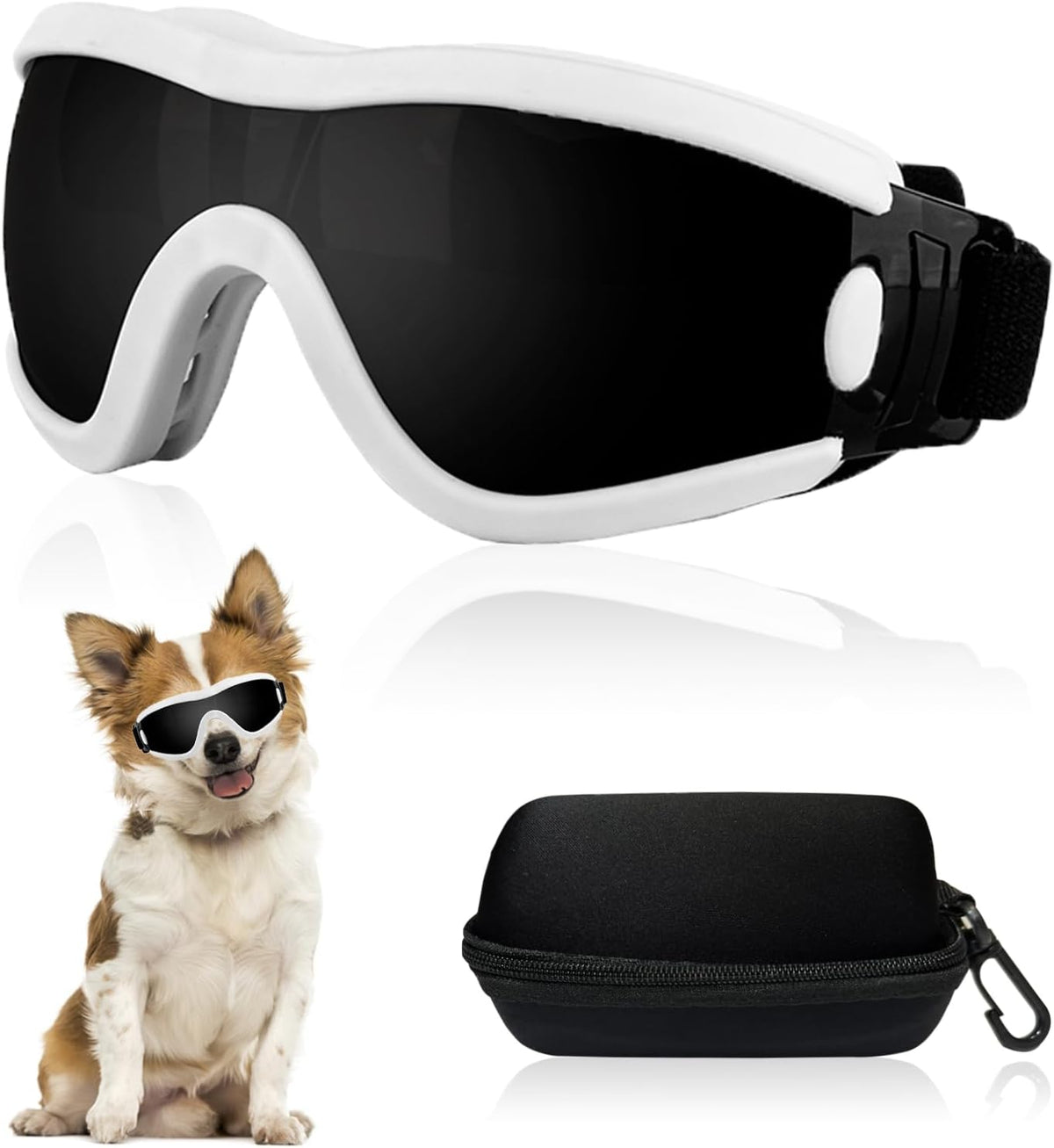 Dog Goggles Small Breed Dog Sunglasses with Adjustable for UV Protection Eyewear Doggy Doggie Puppy
