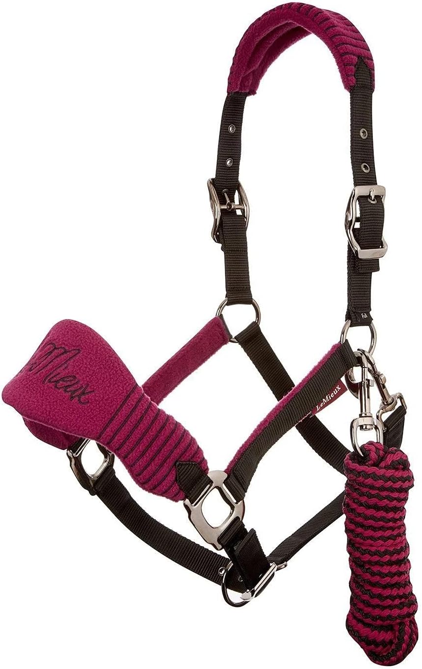 LeMieux Vogue Fleece Headcollar - Halter & Leadrope - Extra Padding, Adjustable at Curb and Poll