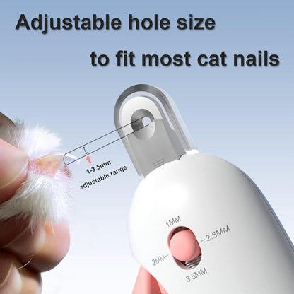 Pett Nail Clipper for Cats - Gentle Round-Hole Trimmer with Dust Storage | Adjustable Size & Hidden