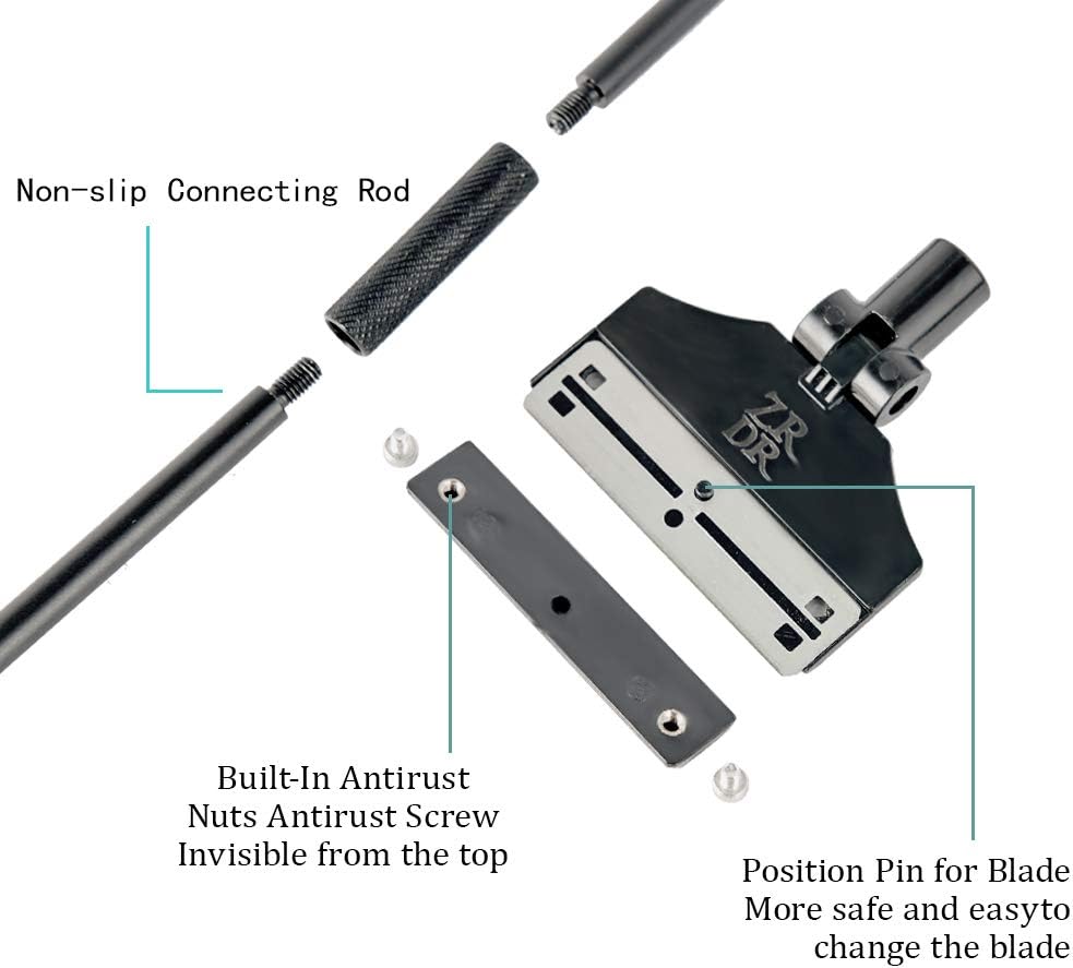 ZRDR Stainless Steel Algae Scraper Aquarium Cleaning Tool for Glass Aquariums, Including Algae