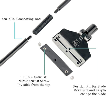 ZRDR Stainless Steel Algae Scraper Aquarium Cleaning Tool for Glass Aquariums, Including Algae