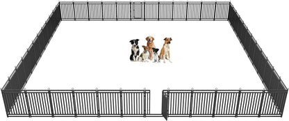 Dog Fence Outdoor Indoor, 40 Inch Height 48 Panels Dog Playpen for Large/Medium/Small Dogs Metal