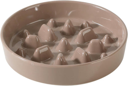 Ceramic 8.2 inch Dog Bowl Slow Feeder, Slow Pet Food Dish for Medium and Large Dog, Stop Bloat
