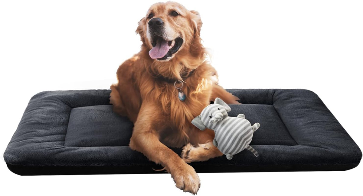 Ultra Soft Dog Bed & Kennel Pad for Large Dogs - Washable & Anti-Slip, Fits Metal Crates, Cozy