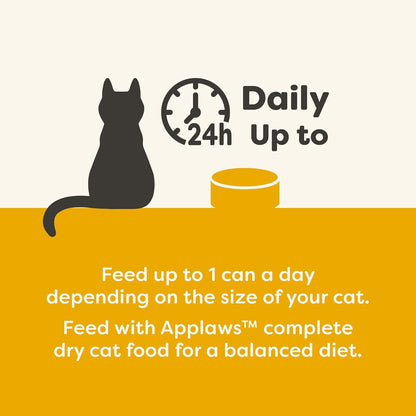 Applaws Natural Wet Cat Food in Broth, Limited Ingredient Canned Wet Cat Food, No Additives, Made
