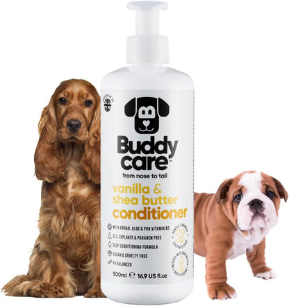 Vanilla & Shea Butter Dog Conditioner (16.90oz) Aloe Vera, Argan Oil & Pro Vitamin B5 to Detangle