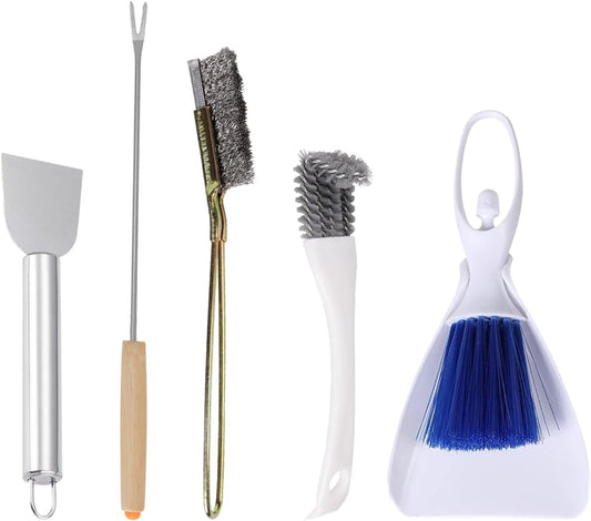 5 PCE Set Bird Cage Cleaner Stainless Steel Poop Remover Bird Cage Accessories Parakeet Items Small