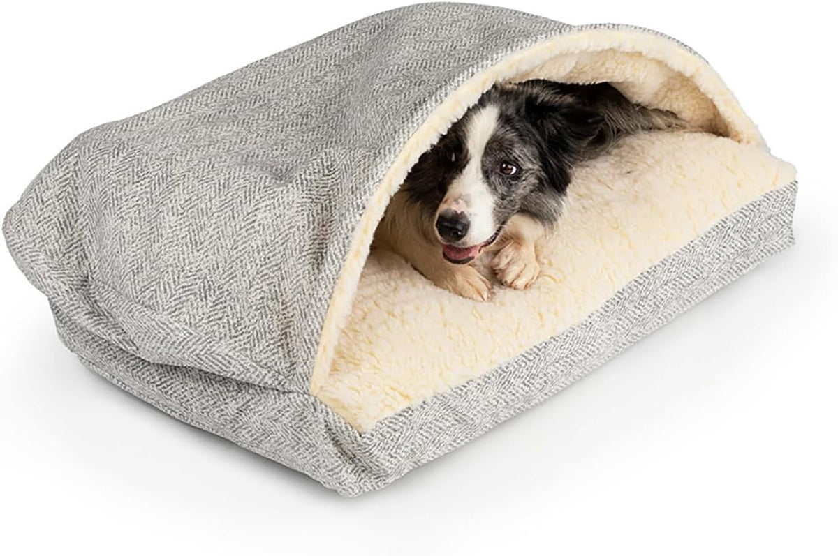 Snoozer Pet Products Luxury Rectangle Cozy Cave Dog Bed with Microsuede, Showdog Collection