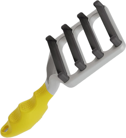 FUR4 deShedding Tool for Short Hair Cats - Innovative Cat Grooming Brush with 4 Composite Carbon