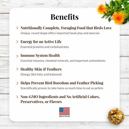LAFEBER'S Classic Nutri-Berries Pet Bird Food, Made with Non-GMO and Human-Grade Ingredients, for