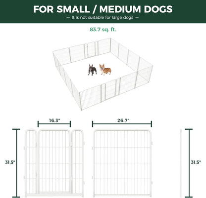 FXW Homeplus Unleashed Indoor Dog Playpen - Stress-Free and Safe Play, Heavy Duty 32 Inch 16 Wire