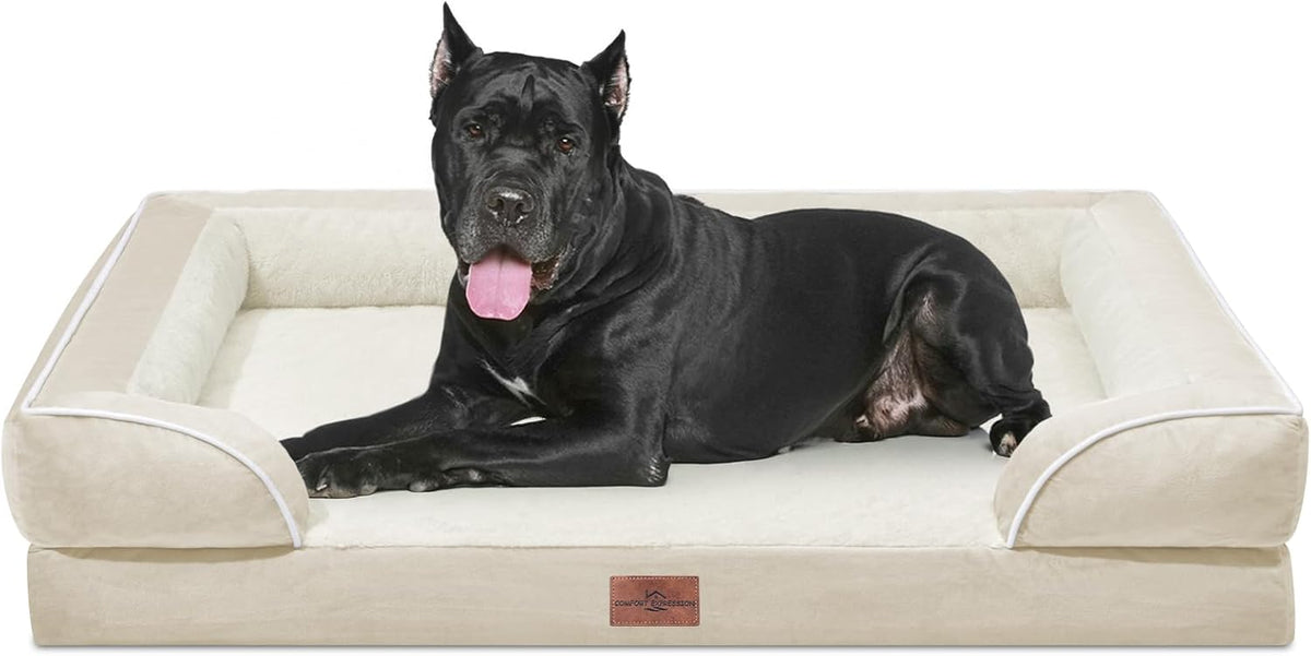 Comfort Expression XXL Dog Bed Waterproof, Extra Large Dog Beds Orthopedic Foam, Washable Dogs Sofa