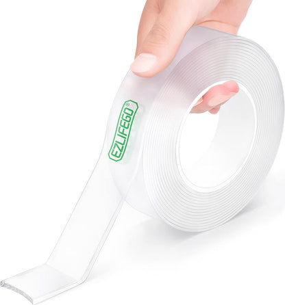 EZlifego Double Sided Tape Heavy Duty(Extra Large 16.5FT), Nano Adhesive Mounting Tape Wall