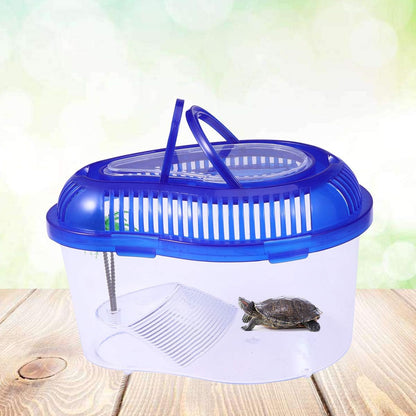 POPETPOP Reptile Carrier - Reptile Terrarium Habitat Small Turtle Tank, Turtle Container, Reptile