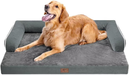 Large Dog Bed Orthopedic Washable - Beds Bolster - Extra Large Big Dogs - Memory Foam Couch Sofa