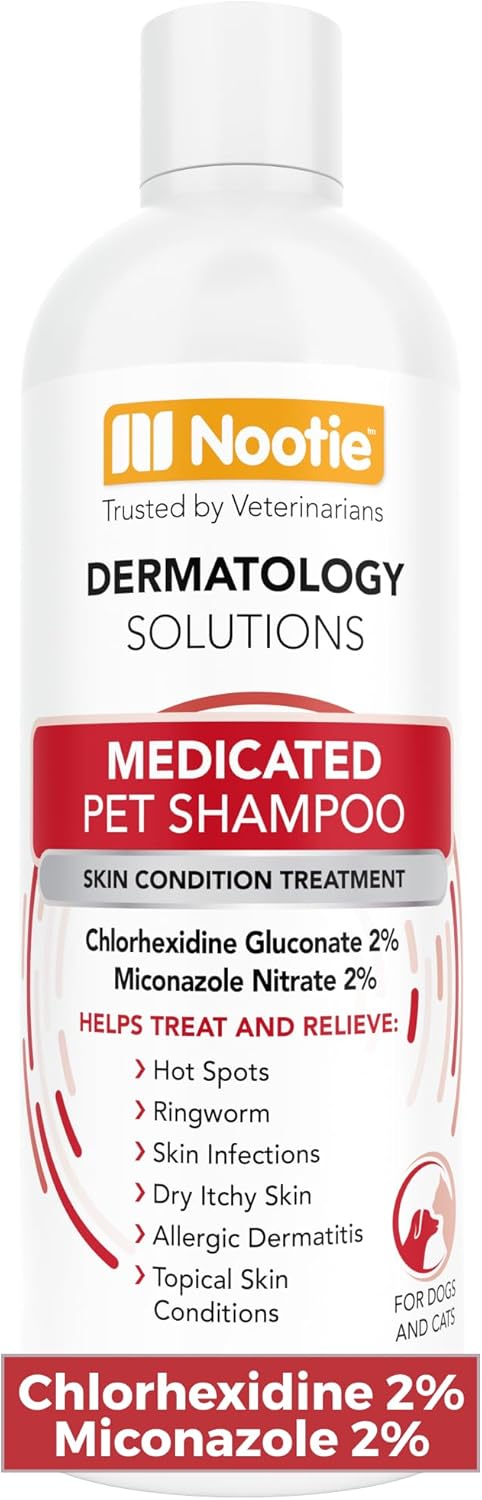 Nootie Medicated Pet Shampoo, Chlorhexidine Dog Shampoo for Itch Relief, Sold in over 5,000 Vet