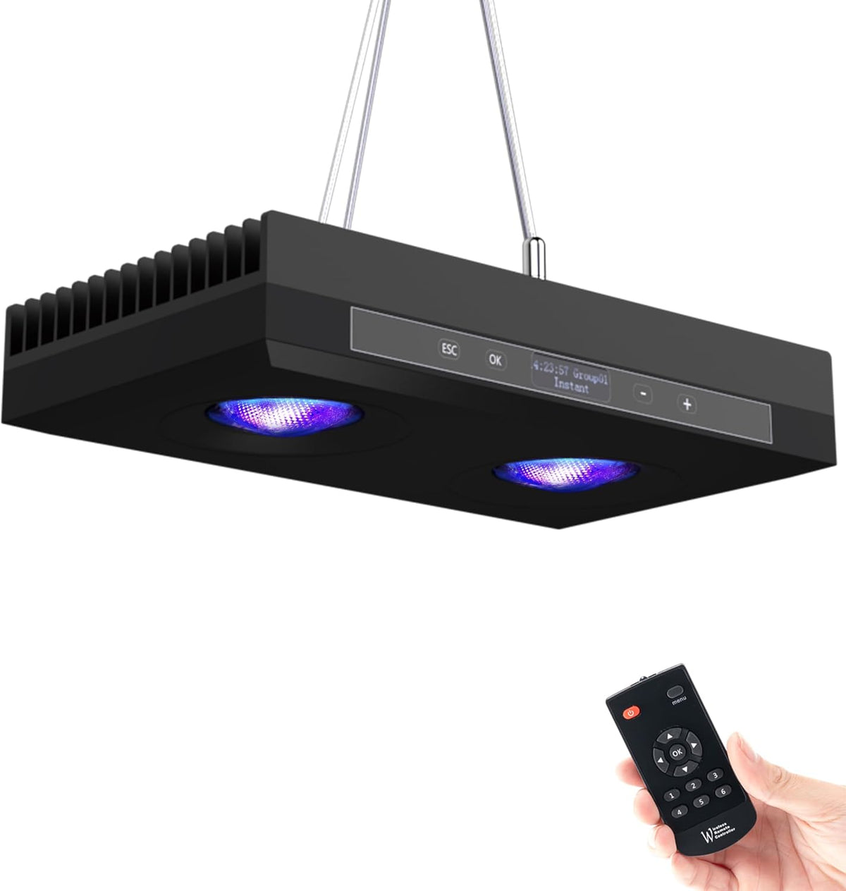 Aquarium Light - 95 Watt Sunrise Sunset Moonlight, Group Control Program Coral Reef Light Dimmable