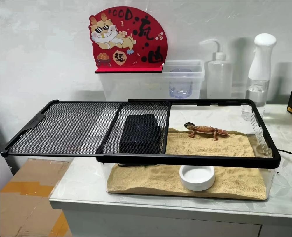 Reptile Feeding Box Snake cage Clear Terrarium for Snake Geckos Frog Lizards Chameleons Serpents