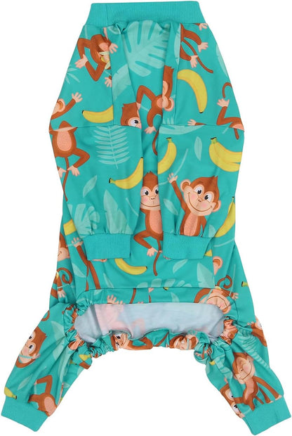 HDE Dog Pajamas One Piece Jammies Jumpsuit Pet Clothes Outfit Stretchy Lightweight Comfy Shirt Pjs
