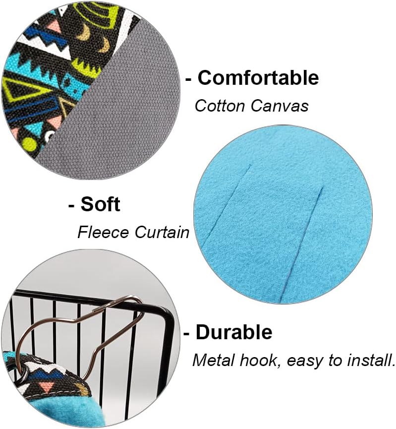 RIOUSSI Guinea Pig Hideout Hideaway Corner Fleece Toys Cage Accessories with Reversible Sides