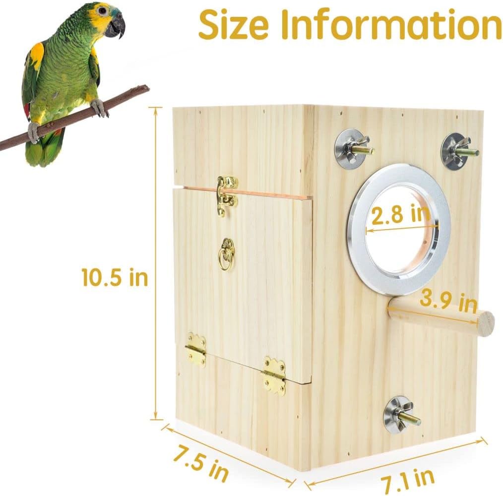 Bird Nest Box Parakeet Breeding Nest Box Bird Nest House Wooden Acrylic Transparent Breeding Box
