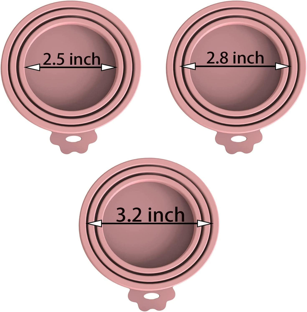 8 pack Silicone Pet Food Can Lids for 3 Standard Size Food Cans for Pet Food Cans or Canned Goods