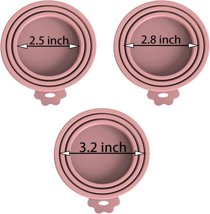 8 pack Silicone Pet Food Can Lids for 3 Standard Size Food Cans for Pet Food Cans or Canned Goods