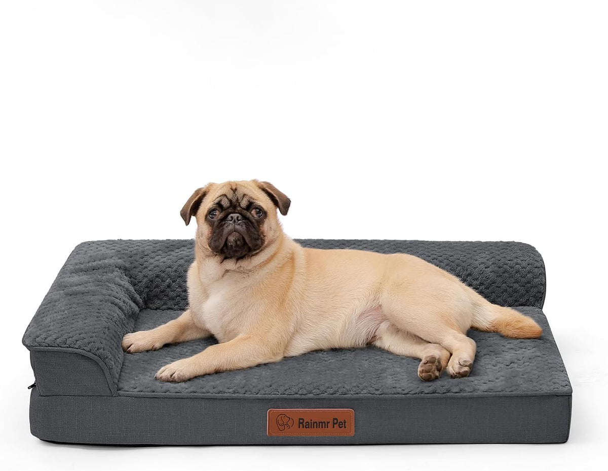 Orthopedic Dog Bed, 3 Inch Memory Foam Dog Beds for Medium Dogs, Washable Removable Cover, Nonskid