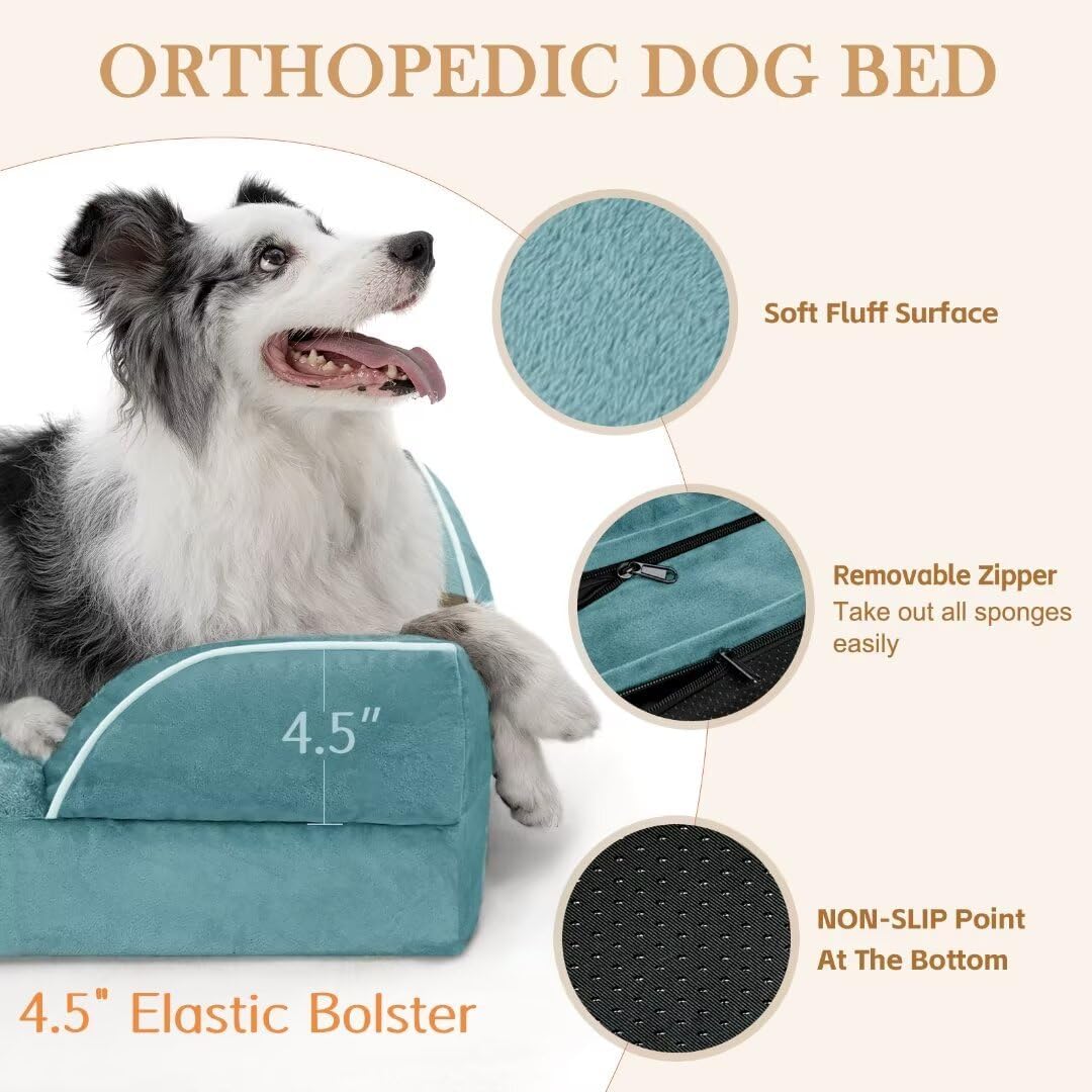 Comfort Expression Waterproof Large Dog Beds, Orthopedic Dog Beds for Large Dogs, Comfy Pet Bed