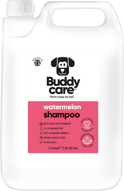Watermelon Dog Shampoo by Buddycare | Deep Cleansing Shampoo for Dogs | Fresh Scented | with Aloe
