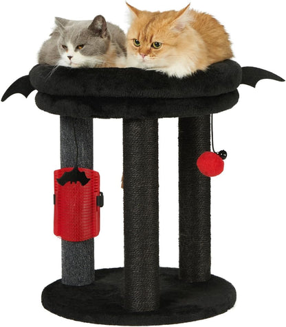 MECOOL 4in1 Small Cat Tree,Scratching Post with Tower Soft Bed, Sisal Carpet Jute Posts with Three