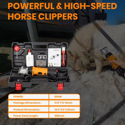 Horse Clippers Professional Electric horse Grooming Kit, Shaving Equine Clippers for Horses Goat