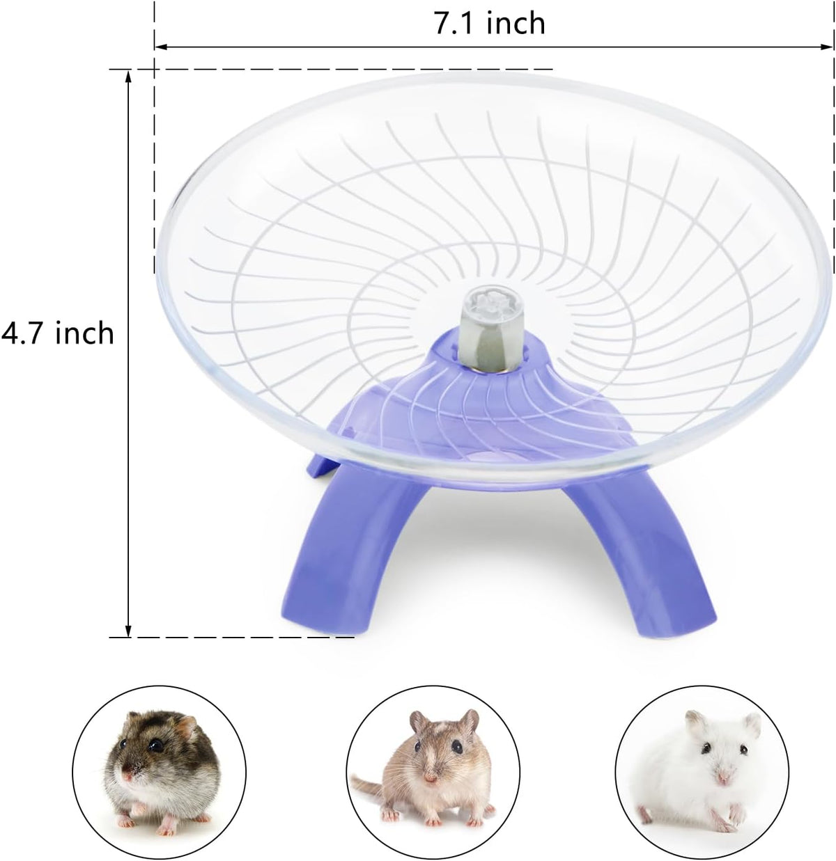 Hamster Wheel Silent Hamster Exercise Wheel Running Spinner Hamster Flying Saucer for Hamsters