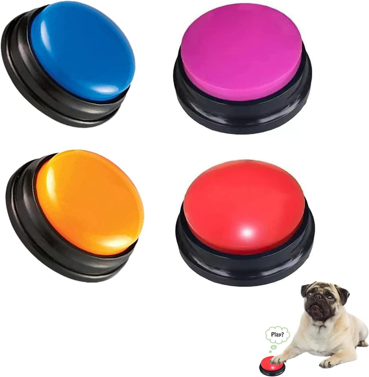 FINEST+ Voice Recording Button for Communication Pet Training Buzzer, 30 Second Record&Playback Dog