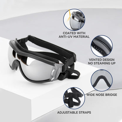 Pack of 2 Dog Goggles Dog Sunglasses for Medium to Large Breed Anti-UV Eye Protection with