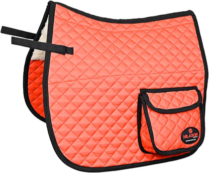 HILASON Western Horse Luxury Quilted Saddle Pads with Pockets | Pad