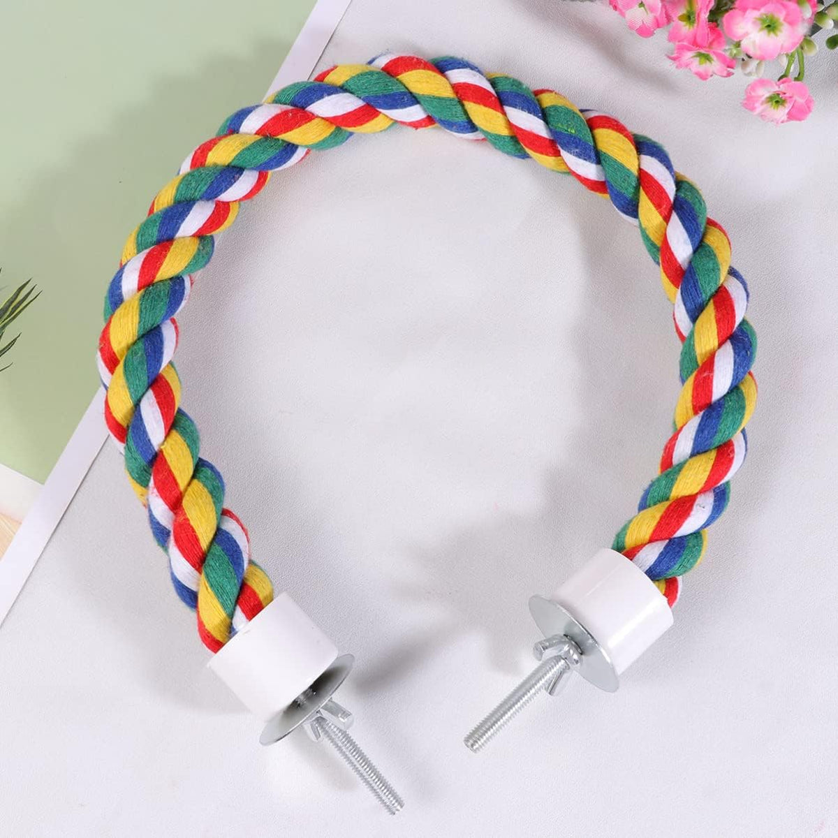 1pc Parrot Cotton Rope Chewing for Birds Climbing Rope Perch for Parrots Budgies and Cockatiels
