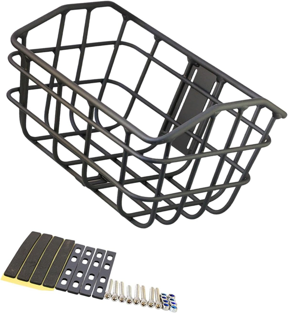 Basket Black Front Sturdy Construction Aluminum Alloy Large Capacity Accessories Cargo Container