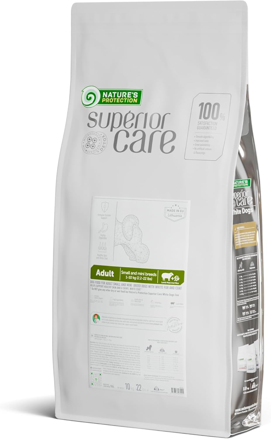 Nature's Protection Superior Care White Dogs Rice Based Dry Dog Food - High Protein, Tear Stain Dog