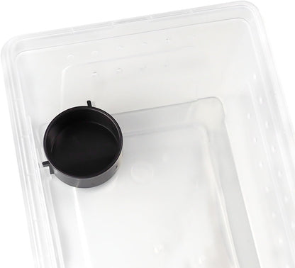 OMEM Portable Reptile Terrarium Habitat for Mini Pet Houses Breathable Holes Stackable Container