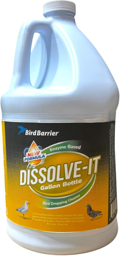 BIRD BARRIER Dissolve-It Enzyme Cleaner - Bird Dropping - Dissolves Waste – Treat Affected Areas